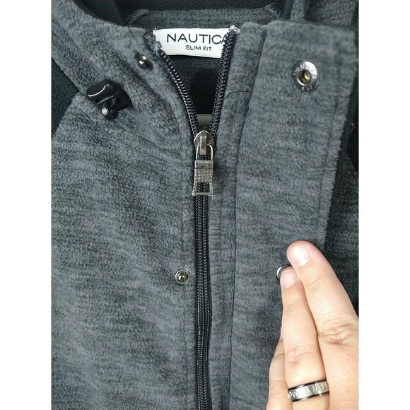 Nautica Men's M Slim Fit Hoodie Full Zip/Snap Close LS Pocket Jacket - Picture 4 of 8